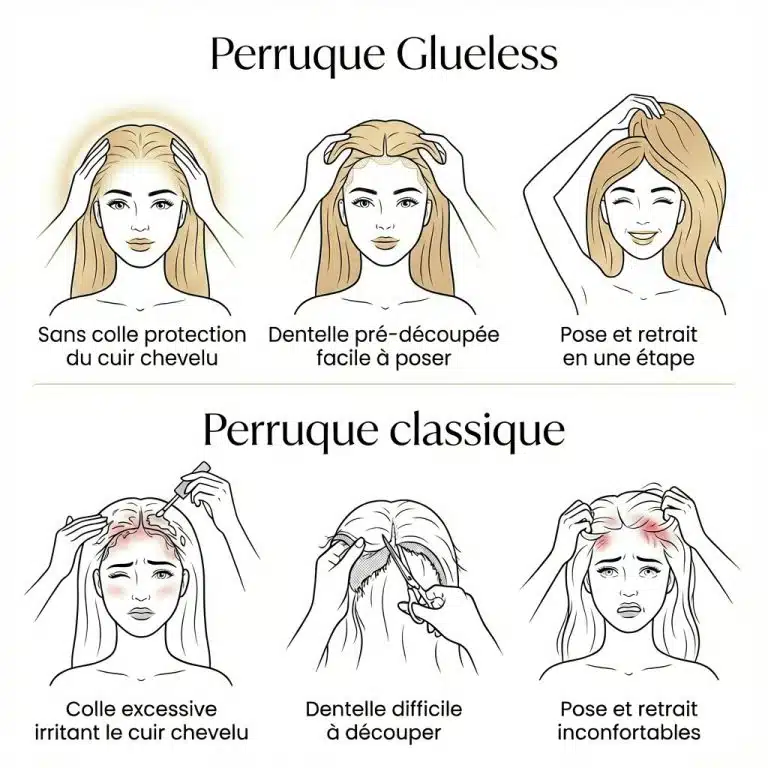 Perruque glueless courte en cheveux naturels noirs et lisses