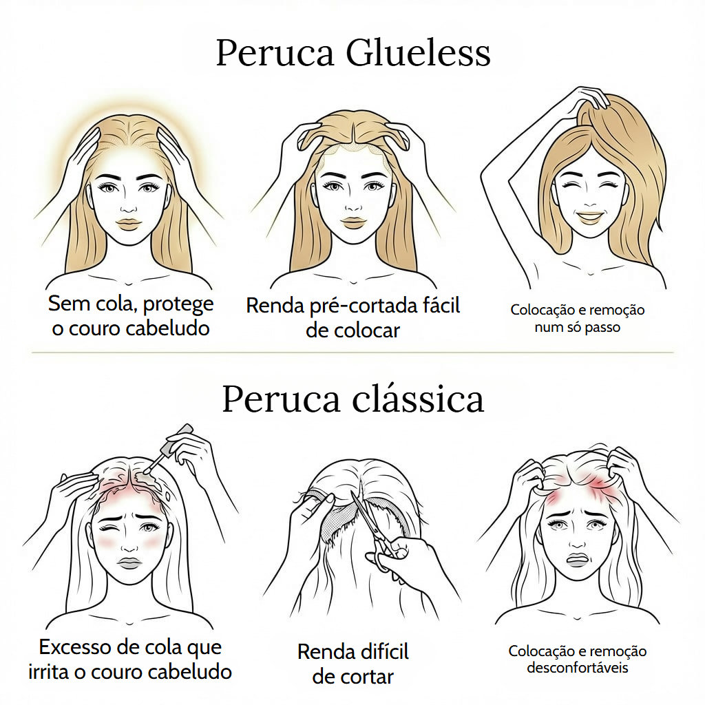 Peruca glueless curta de cabelo natural preto e liso