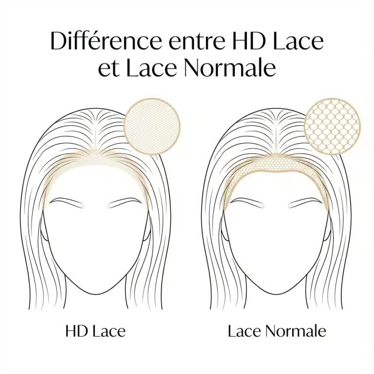 Perruque en cheveux naturels lace front noire bouclée avec dentelle HD transparente