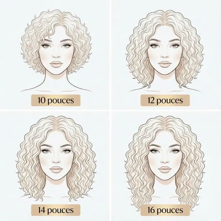 Perruque mi-longue lace front ondulée en cheveux naturels avec dentelle transparente