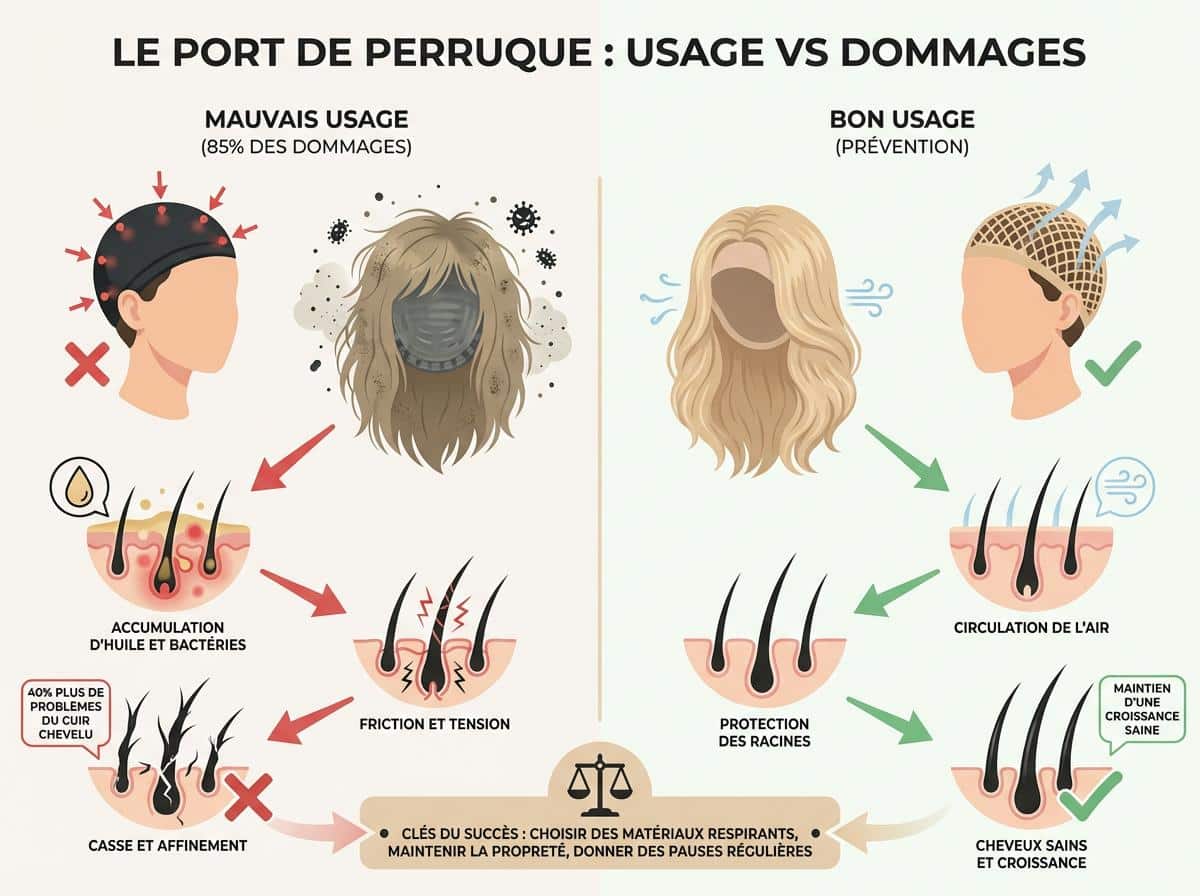 les perruques abîment les cheveux