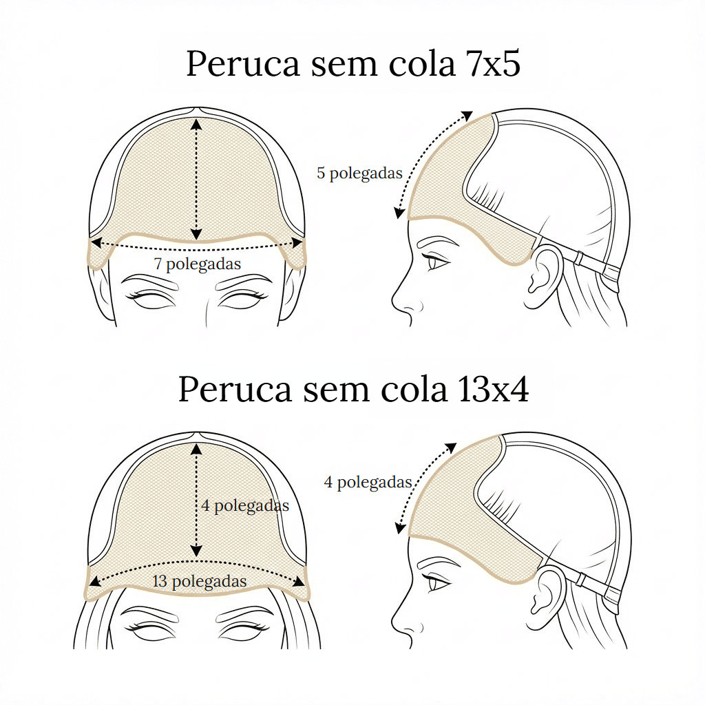 Peruca média lace front ondulada de cabelo natural com renda transparente