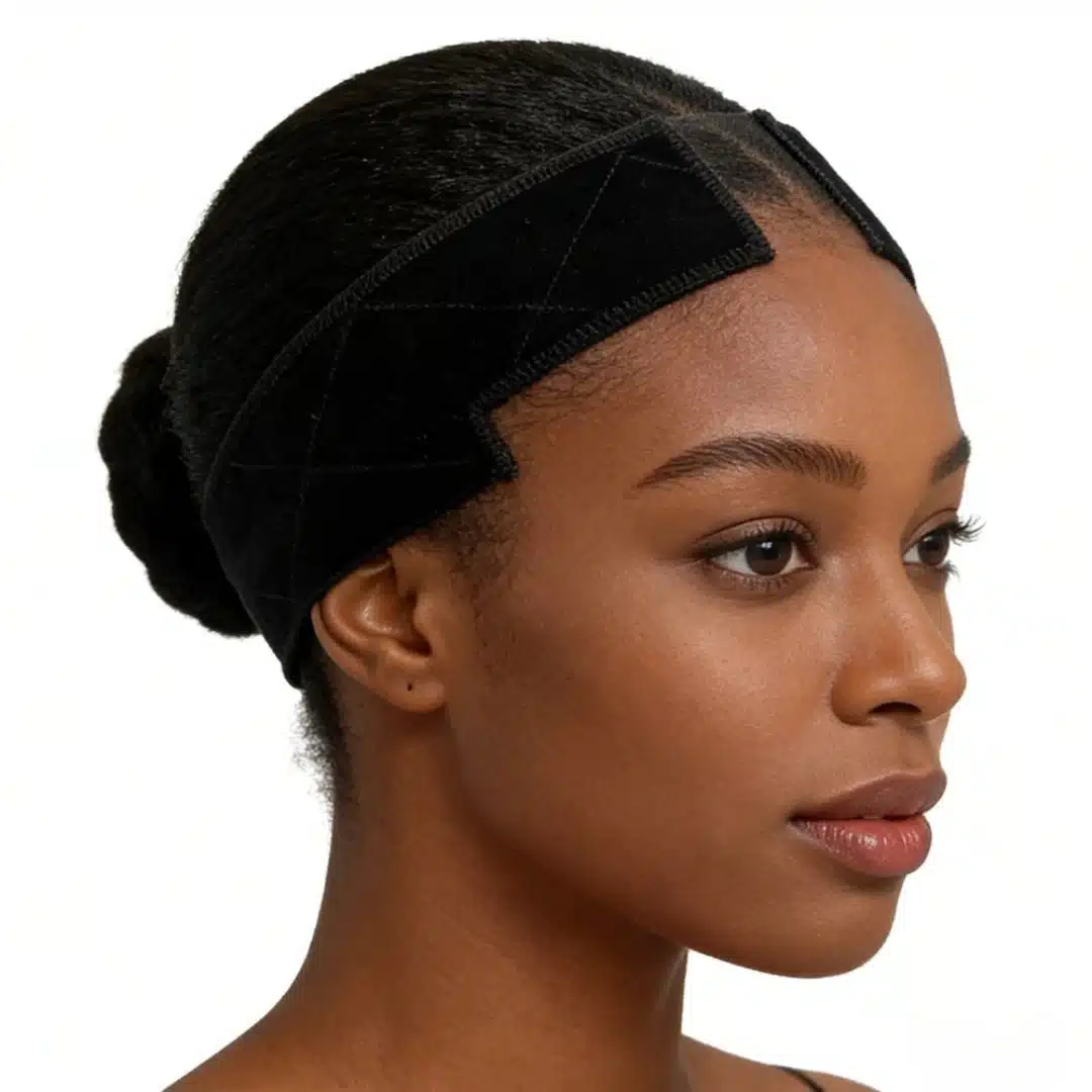 Elastic wig band with a silicone coating
