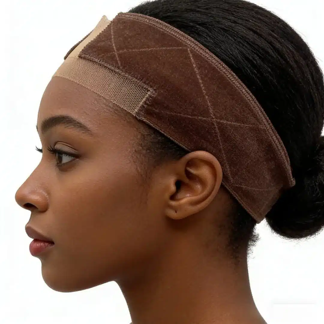 Elastic wig band with a silicone coating
