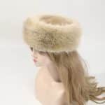 Bandeau en Fourrure a Cheveux en Forme Danneau pour Femme