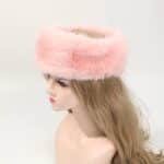 Bandeau en Fourrure a Cheveux en Forme Danneau pour Femme