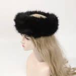 Bandeau en Fourrure a Cheveux en Forme Danneau pour Femme
