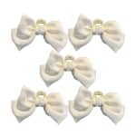 Lot de 5 Pinces a Cheveux en Satin avec Noeud Elegant