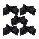 Lot de 5 Pinces a Cheveux en Satin avec Noeud Elegant