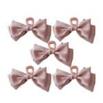 Lot de 5 Pinces a Cheveux en Satin avec Noeud Elegant