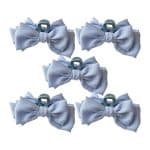 Lot de 5 Pinces a Cheveux en Satin avec Noeud Elegant