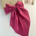 Pince à cheveux avec gros nœud en ruban style coréen