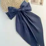 Pince à cheveux avec gros nœud en ruban style coréen