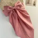 Pince à cheveux avec gros nœud en ruban style coréen