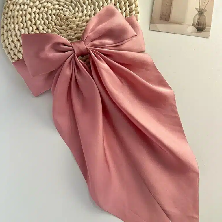 Pince à cheveux avec gros nœud en ruban style coréen