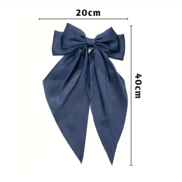 Pince à cheveux avec gros nœud en ruban style coréen