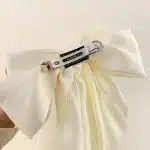 Pince à cheveux avec gros nœud en ruban style coréen
