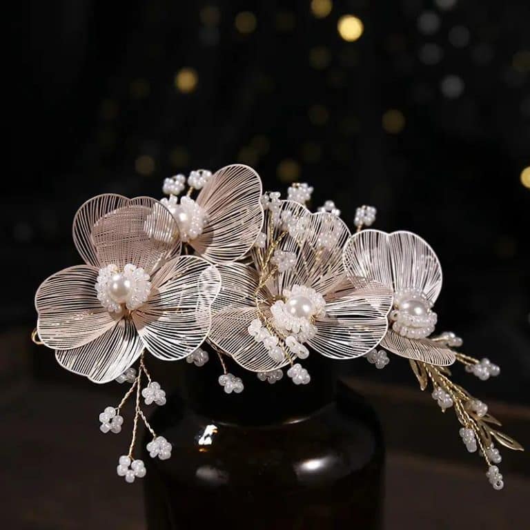 Accessoire-de-Cheveux-de-Mariage-Orne-de-Fleurs-en-Metal-et-Perles-galerie-9865