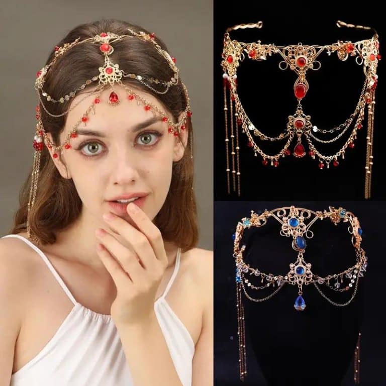 Bandeau-de-Tete-Ornemental-avec-Pierres-Decoratives-et-Chaines-Pendantes-galerie-9008