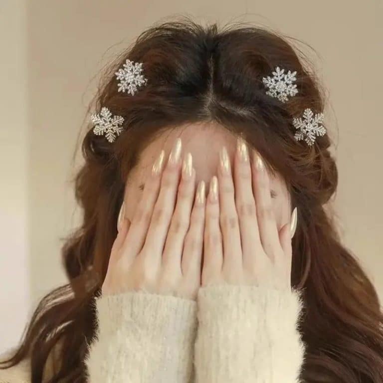 Barrettes-a-Cheveux-en-Forme-de-Flocon-de-Neige-Ornees-de-Strass-et-Perles-galerie-9657