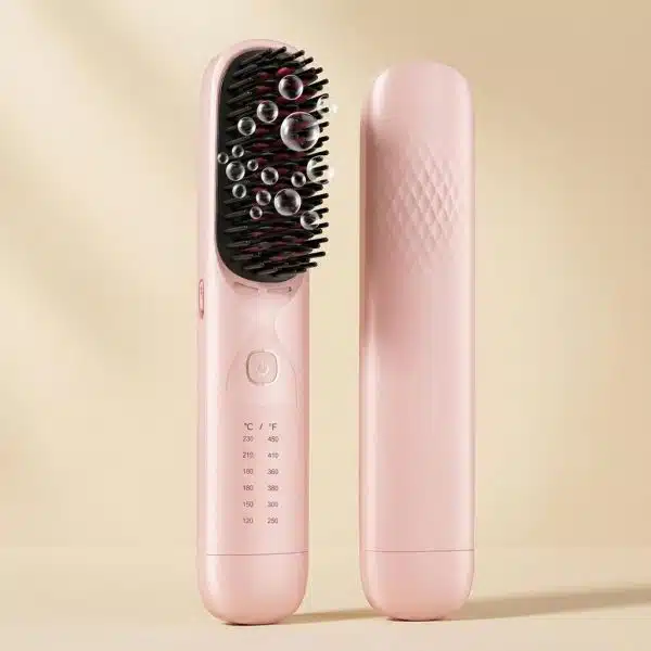 Brosse Lissante Portable sans fil 3 en 1 avec Batterie et Ecran Led