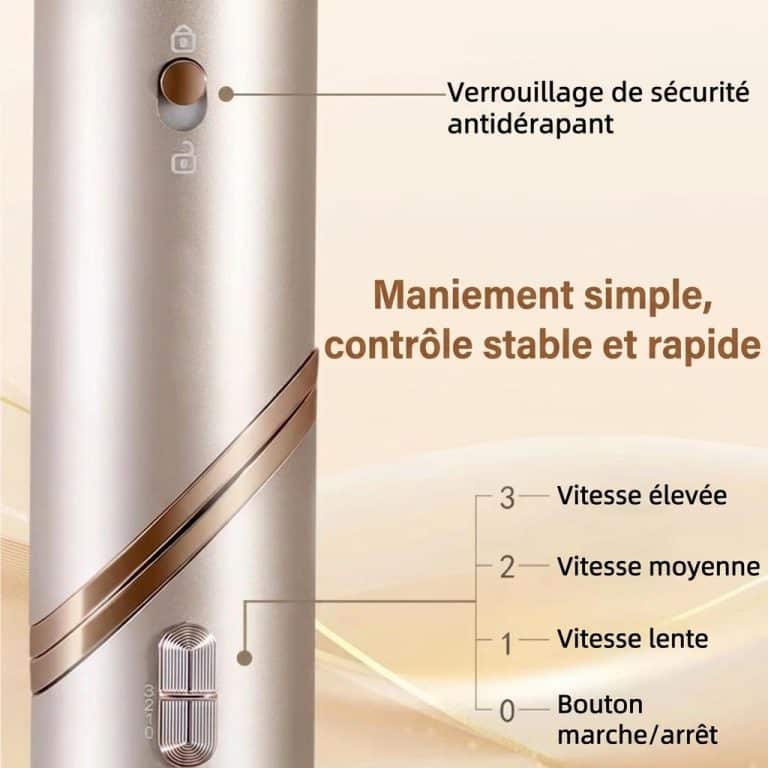 Brosse Soufflante Pliable 5 en 1_avec embouts séchage lissage et boucles - technique 1840