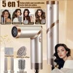 Brosse Soufflante Pliable 5 en 1_avec embouts séchage lissage et boucles - technique 9166