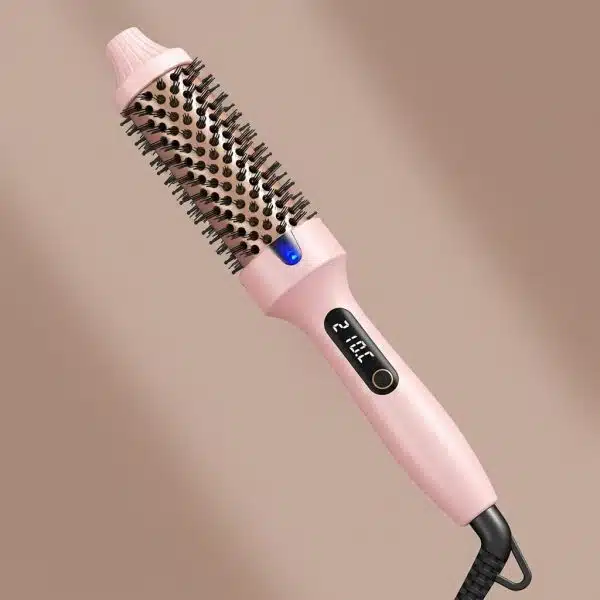 Brosse Thermique Lissante Bouclante Volumisante avec Ecran Led