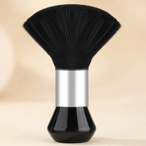 Brosse de coiffeur compacte à poils nylon pour éliminer les cheveux coupés
