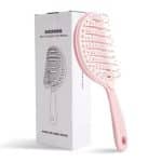 Brosse démêlante autonettoyante à dents épaissies pour cheveux bouclés (2)