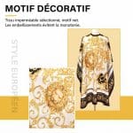 Cape-de-Coiffure-Professionnelle-Impermeable-avec-Motifs-Baroques-de-Lion-Dore-technique-7286