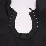 Cape de Coiffure Professionnelle Noire en Polyester Antistatique et Imperméable 1