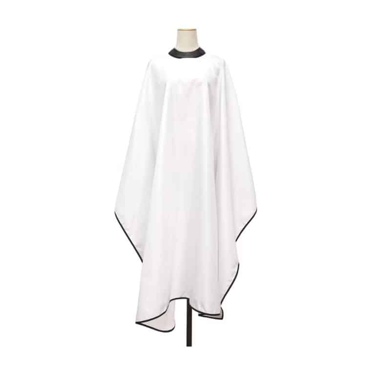 Cape de Coiffure Professionnelle Noire en Polyester Antistatique et Imperméable 4