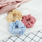 Chouchous-pour-Cheveux-a-Carreaux-Vichy-Plisses-en-lot-de-3-galerie-5057