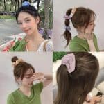 Chouchous-pour-Cheveux-a-Carreaux-Vichy-Plisses-en-lot-de-3-galerie-5318