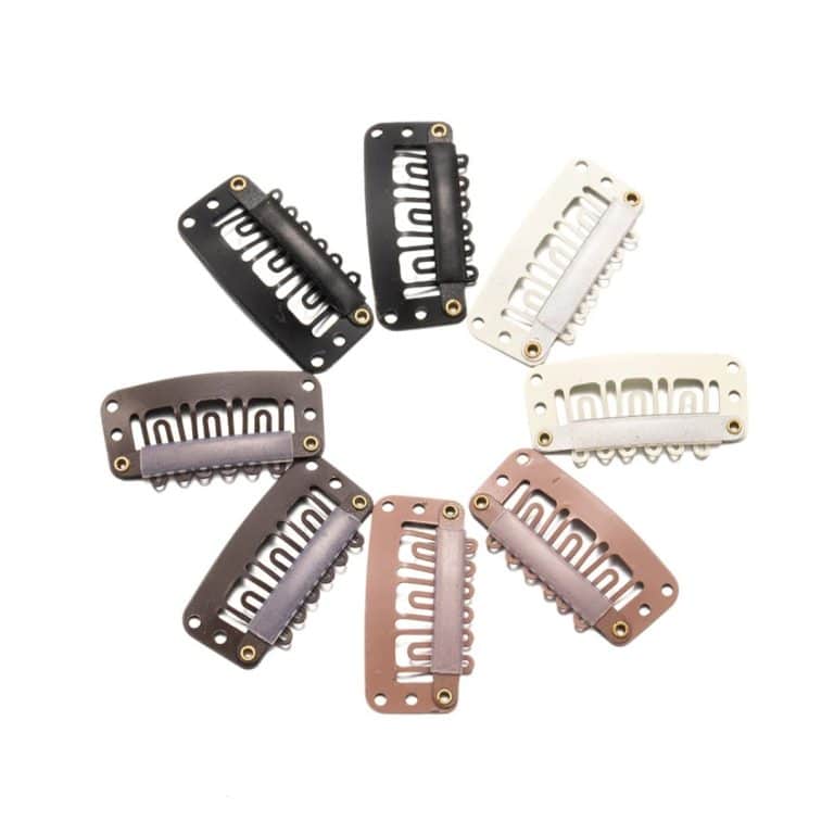Clips de Fixation pour Extensions et Perruques en Acier au Manganèse en lot de 50 1