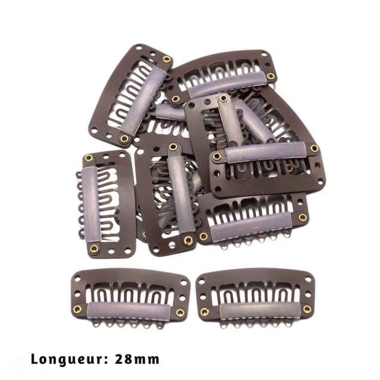 Clips de Fixation pour Extensions et Perruques en Acier au Manganèse en lot de 50 11