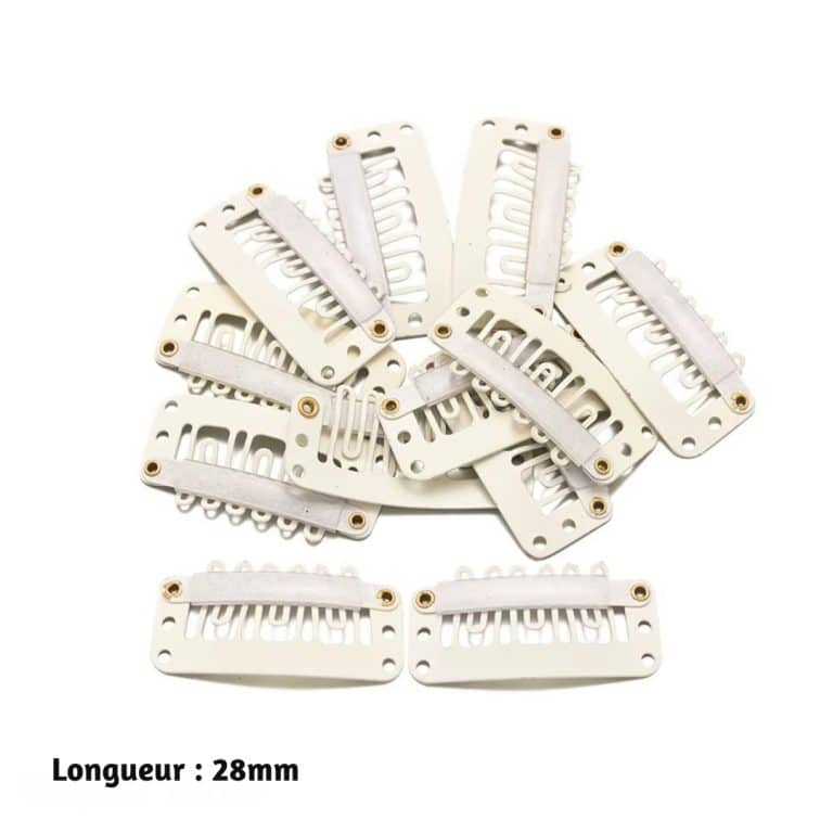 Clips de Fixation pour Extensions et Perruques en Acier au Manganèse en lot de 50 9