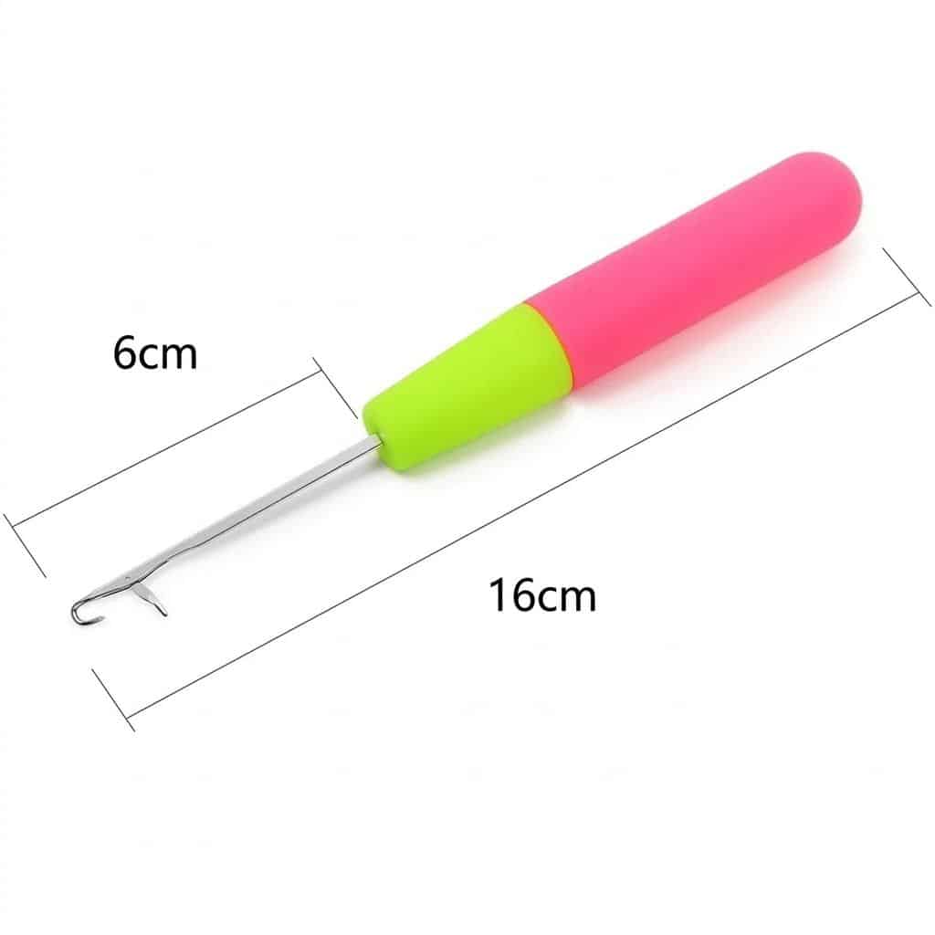Ganchillo para tejer y trenzar rastas con mango ergonómico