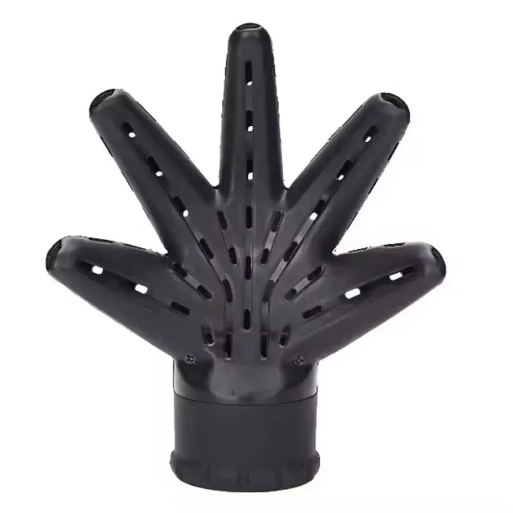 Difusor de secador de pelo en forma de mano para pelo rizado - Negro