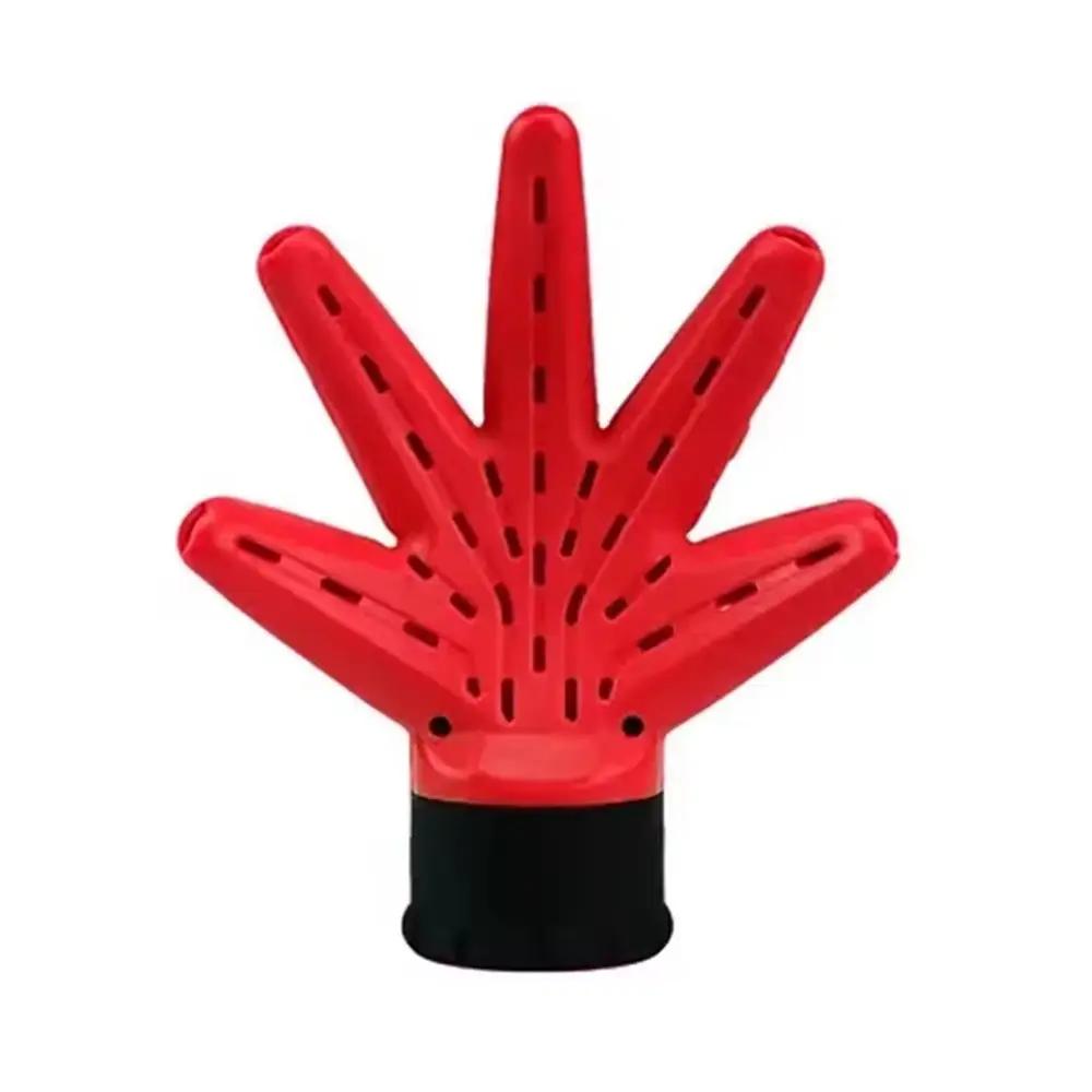 Difusor de secador de pelo en forma de mano para pelo rizado - Rojo