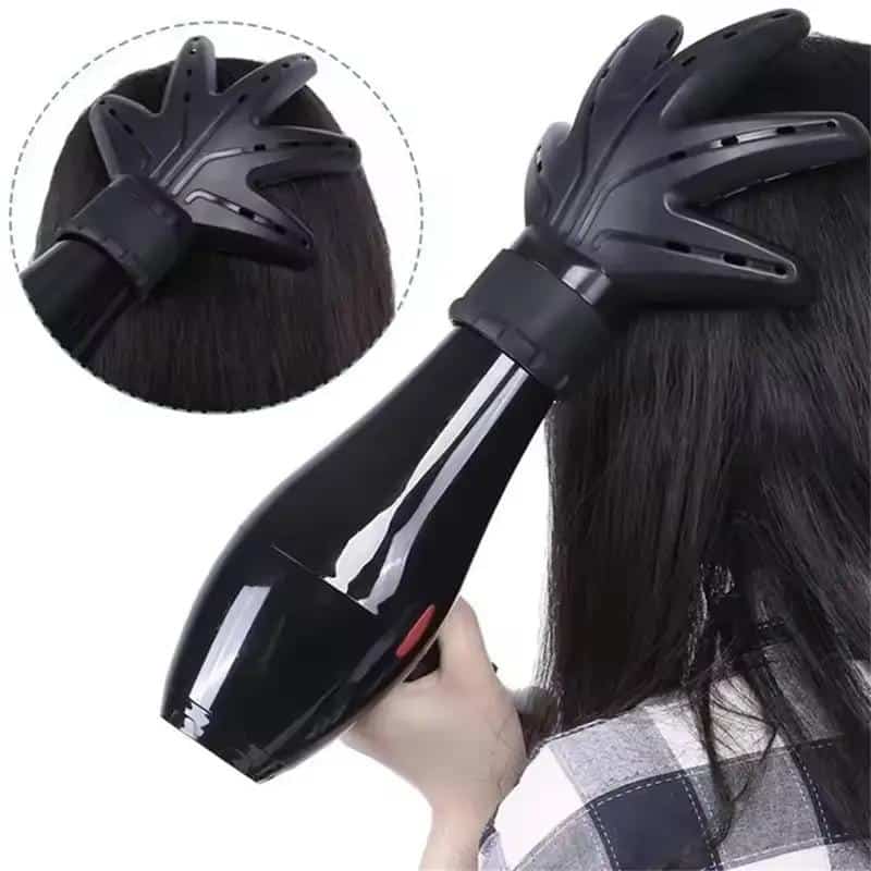 Difusor de secador de pelo en forma de mano para pelo rizado