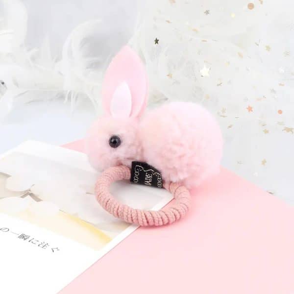 Élastique ou Barrette à Cheveux de  Lapin en Peluche