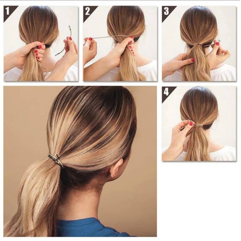 Élastiques à Cheveux avec Double Crochets pour Queue de Cheval et Chignon 4