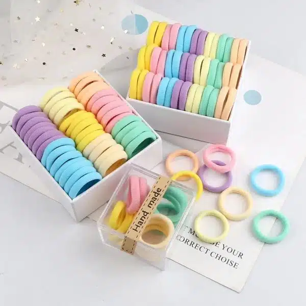 Accueil Elastiques pour Cheveux sans Couture pour Coiffures de Petites Filles