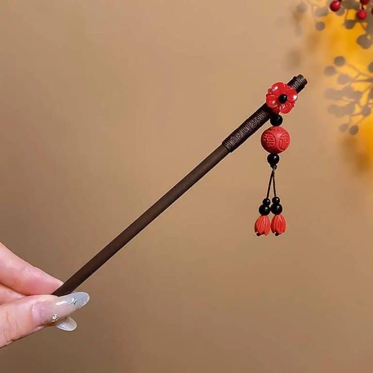 Epingle-a-Cheveux-Style-Asiatique-Ornee-de-Fleurs-et-Perles-Pendantes-galerie-2336