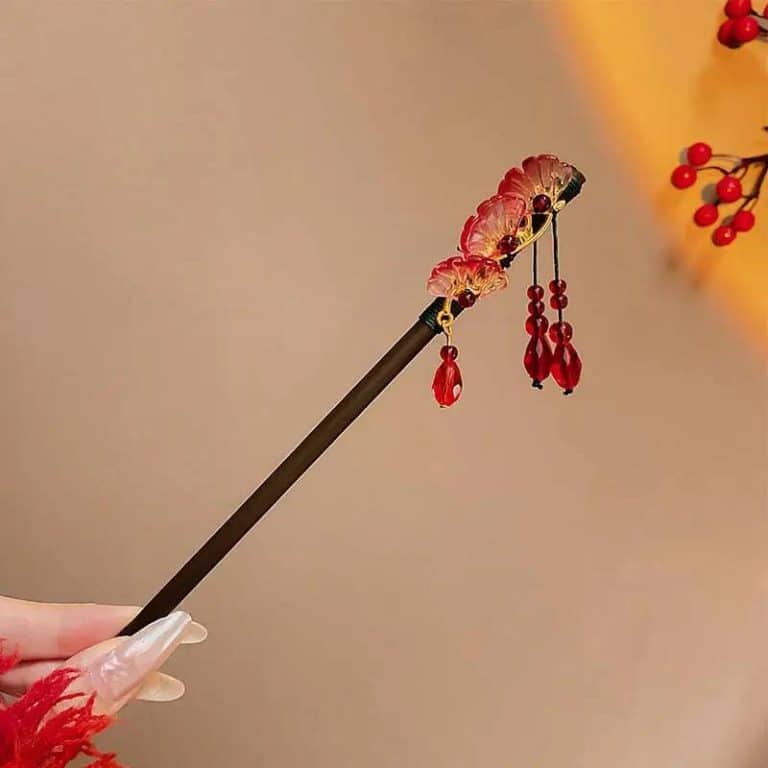 Epingle-a-Cheveux-Style-Asiatique-Ornee-de-Fleurs-et-Perles-Pendantes-galerie-2847