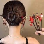 Epingle-a-Cheveux-Style-Asiatique-Ornee-de-Fleurs-et-Perles-Pendantes-galerie-4123