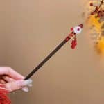 Epingle-a-Cheveux-Style-Asiatique-Ornee-de-Fleurs-et-Perles-Pendantes-galerie-6615