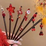 Epingle-a-Cheveux-Style-Asiatique-Ornee-de-Fleurs-et-Perles-Pendantes-galerie-8251